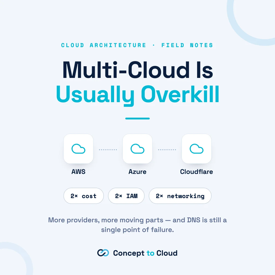Multi-Cloud Is Usually Overkill